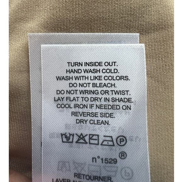 LAUREN RALPH LAUREN WOMENS 16 FAUX WRAP STRETCH COCKTAIL DRESS METALLIC GOLD NEW - Picture 13 of 14